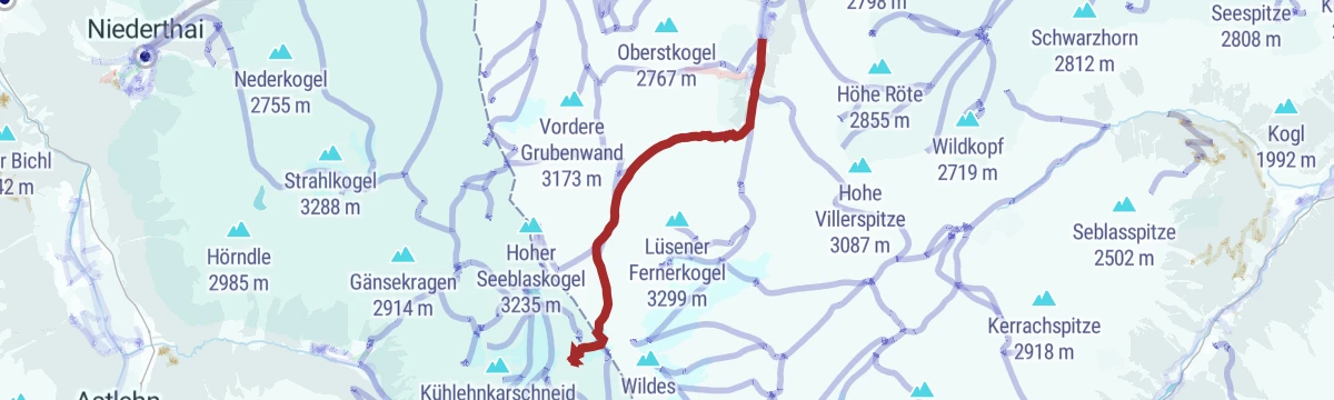 Route map: Längentaler Weißerkogel